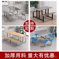 Dining Table Chair Canteen Conjoined Stainless Steel Artificial Site Fast Dining Table 4 People Stud