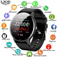 LIGE Fashion Digital Fitness Mens Smartwatch Multifunctional Heart Rate Blood Pressure Monitor Track