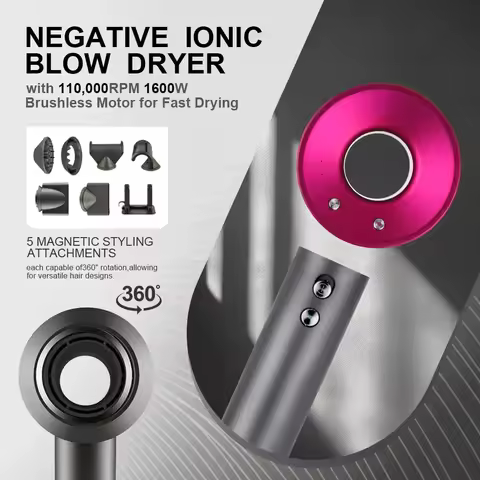 Professinal Leafless Hair Dryer Hair Care Quick Drying Home Powerful Blow Dryer Constant 200 Million