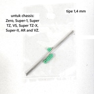 Rep, Tamiya Mini 4wd Hollow Propeller Shaft 1.4 mm for Super-1, TZ, VS, Super-II, AR VZ and 2 mm For