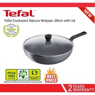 🔥SPECIAL PRICE 🔥 TEFAL Natura 28cm Non Stick Deep Wok with Glass Lid B22692 [ READY STOCK ] PREMIUM 