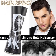 420ML CK Hair Spray Net Strong Hard Hold Hairspray for Men Moisturizing Quick Long Lasting Styling
