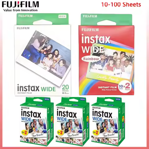 Fujiflm Instax White Edge Rainbow 5-inch Photo Paper For One-Time imaging Wide Format Wide 300 210 I