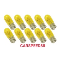 CAR MOTORCYCLE T10 12V YELLOW SIGNAL BULB 10PCS PERPACK
