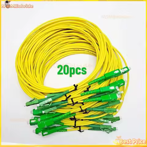 20Pcs/Bag LC/ APC-SC/ APC Simplex Fiber Optic Patch Cord SC - LC Single-Mode 9/125 SM FTTH Optical J