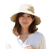 [Direct From Japan][Seraphic] Made in Japan UV-cut women's hat, beige, cool touch, water-repellent finish, size adjustable, washable, folding hat, sun protection, heat stroke prevention, wide brim, spring/summer CS12-020-BE