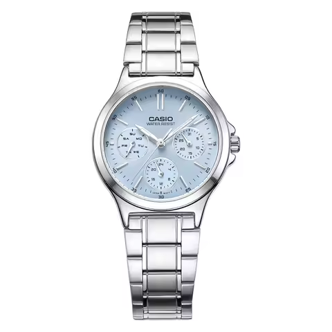 CASIO LTP-V300D Women's Analog Watch, Stainless Steel Band, Multi-Function Dial, 30M Water Resistant