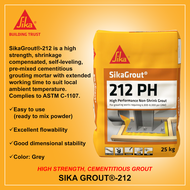 Sika Grout 212 25KG High Strength Shrinkage Compensated Cementitious SikaGrout Construction