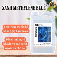 Xanh Methylene Blue sát khuẩn khử trùng đặc trị nấm các bệnh ngoài da cho hồ cá cảnh can lớn 5 Lít