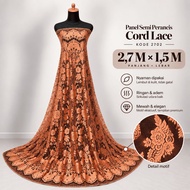 2.8 meter x 1.5 meter Cord Lace Panel Fabric Code 5563 - Gr4d3 B | Kebaya materials for weddings, gr