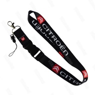 JDM Style CITROEN Car Logo Cellphone Lanyard Keychain ID Holder Accessories - Fits Popular Models: C