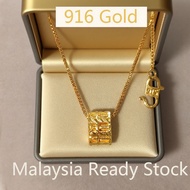 Gold Chain 916 Fashion Necklace for Men Women Twisted Chain Bangkok Gold Plated Gold Wedding Jewelry