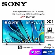 [OFFER]Sony 65/75 Inch S30 Bravia 3 LED TV 4K UHD HDR Goggle K-65S30 65 inch /K-75S30
