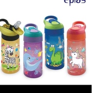 EPLAS Kids Cartoon Water Bottle With Straw and Handle, 550ML, BPA Free- SHIP EVERYDAY