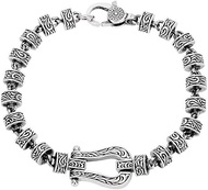 Personality Retro Vachette Clasp Bracelet for Men Masculine Twist Rope Chain Carved with Rattan Patt
