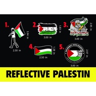 sticker reflective, pantul cahaya bendera palestin, sticker motor sticker kereta