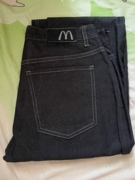 古董🔮麥當勞McDonald m記員工制服工作服收藏品黑色深灰牛仔褲/vintage working uniform black jeans ✨