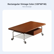 Movable with casters double-decker Oval Cart mid-1900sera Modern design Center Table Easy Assembly H