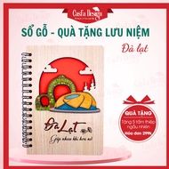 Da Lat Wooden Notebook 2 A6 Handmade CASFA DESIGN - Souvenir Gift with Bold Vietnamese Culture