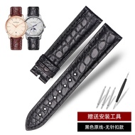Suitable for IWC Portuguese Tissot Seiko Timex Armani Longines Master Crocodile Leather Watch Strap 