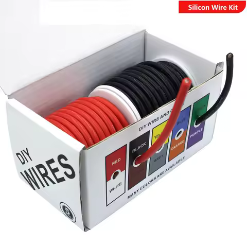 2 Strands Color Silicon Wire Cable Soft Flexible Electric Cord 12 14 16 18 20 22 24 26 30 AWG Hookup