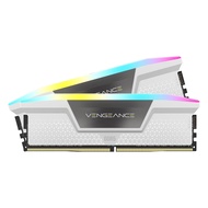 CORSAIR VENGEANCE RGB DDR5 RAM 32GB (2x16GB) 6000MHz CL30 Intel XMP iCUE 互換コンピューターメモリ - ホワイト (CMH32G