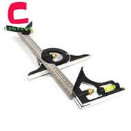 [LA19REA]Square Ruler Set Kit 300mm (12inch) Adjustable Engineers Combination Try None Right Angle R