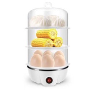 (深水埗交收)特價$120-多功能 三層煮蛋器 大容量 送不銹鋼蒸碟 蒸蛋器 蒸饅頭點心 Mini Steam pot