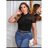 Plus size sexy mesh back 0XL to 3xL