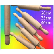 28cm Wooden Wood Rolling Pin Wood Penggelek Doh Wooden Roller