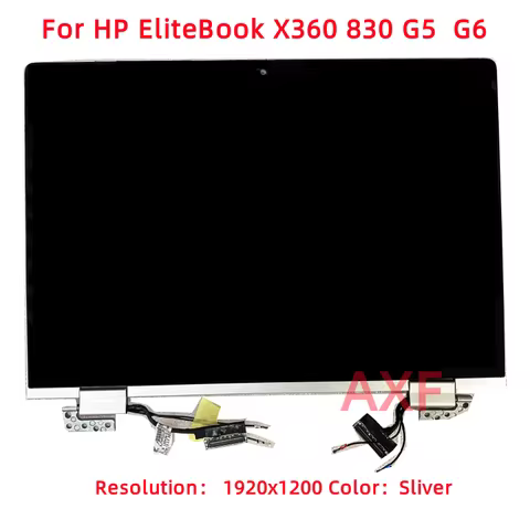 L56436-001 13.3"for HP EliteBook x360 830 G5 G6 LCD Touch Screen Complete Assembly w/Hinge Silver FH
