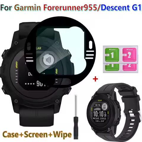 Smart Bracelet Wrist for Garmin Forerunner955 Screen PMMA Glass Film Watch Band Silicone strap for G