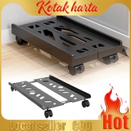 50cm CPU Host Rolling Stand/Steel Mount Adjustable Mobile Bracket/4 Rotatable Caster/Desktop Office 