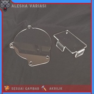 CVT COVER AEROX OLD CVT LEXI 5MM AEROX OLD MOTORCYCLE PROTECTIVE COVER CVT TRANSPARENT ACRYLIC MICA 