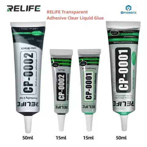 RELIFE 15/50ML CP-0001 CP-0002 Transparent Adhesive Clear Liquid Glue Black For Phone Frame LCD Scre