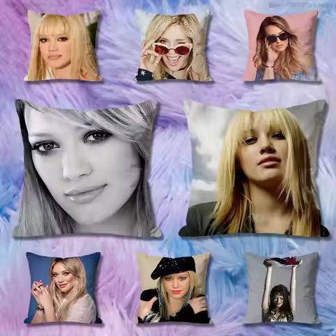 H-Hilary D-Duff Luck or Something Pillow Cases for Bedroom Living Room Sofa Home Decor Polyester Cus