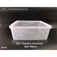 SQ 5 Square Disposable Plastic Food Container [ 30sets± ] TAGE SQ5