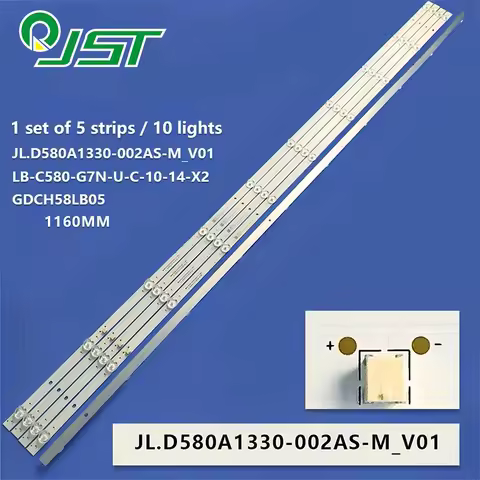 5pcs LED JL.D580A1330-002AS-M_V01 LB-C580-G7L-U-R-10-14-X1 GDCH58LB05 LB-C580-G7N-U-C-10-14-X2 SW-LE