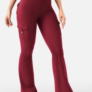 Women Overalls Leggings with Pockets Invisible Sports Autumn Yoga Flar Stretch 2025 Gym HE8E