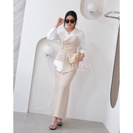 [SET] JOISE - Lexie Set Women's Top + Skirt Set Casual One Set Suit/ Plain Stretch Basic Mermaid Ski