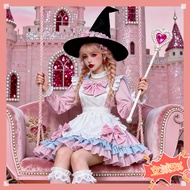 Halloween Pink Maid Costume LOLITA Dress LOLITA Stage Costume Maid Costume Soft Girl Cafe Maid Costu