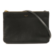 CELINE 羊皮皮革Trio金扣肩背袋