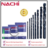 NACHI Mata Bor Besi HSS Semua Ukuran 2 - 13 mm Straight Shank Drill 2mm-13mm ASLI Nachi ORIGINAL 100%