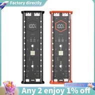 21700 DIY Power Bank Case Supports 4x21700 Batteries PD20W Powerbank Case LED Screen Transparent Bat