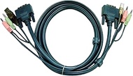 ATEN 2L-7D02U KVM Cable DVI-D (Single Link), USB, Audio, Black, 1.8 m