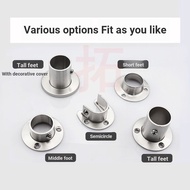 7.9 Stainless Steel Flange Seat Thickened High Feet Opening Clothes Rod Seat Accessories Tube Seat L