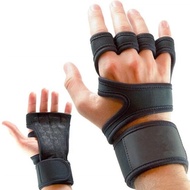 Gym Gloves Sports Exercise Wrist Wraps Weight Lifting Training Fitness Cycling Glove(PAIR)4 fingers