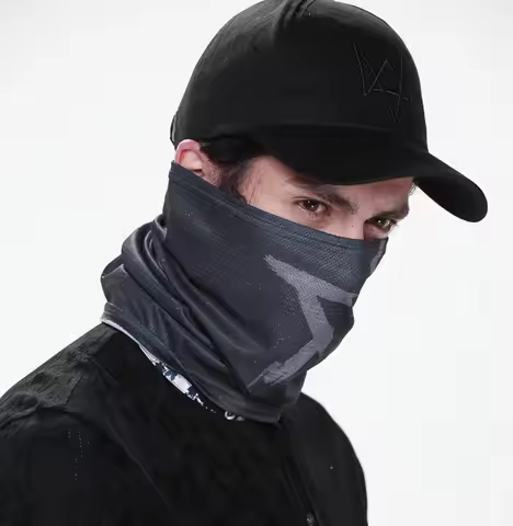 Scarf Costume Mask+cap Watch Dogs Aiden Pearce Face MASK Neck Warmer Video Game Cosplay