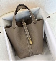 Hermes Picotin 18 Etoupe ghw 大象灰金扣