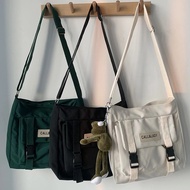 Japanese style Canvas tote bag unisex fashion classic casual messenger bag shoulder sling bag for men women